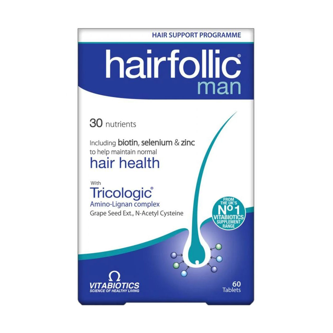 Вітамінно-мінеральний комплекс для чоловіків Vitabiotics Hairfollic Man, 60 таблеток